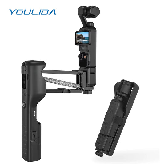 Handheld Stabilizer for  Osmo Pocket 3 Handheld Stabilizer Collapsible Z-Axis Shock Absorber Handle Grip Holder Storage Case